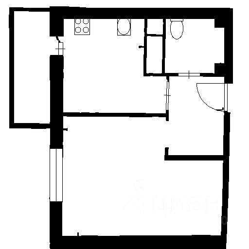 Планировка этой квартиры по данным Циан