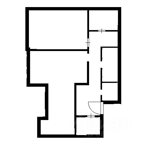 Планировка этой квартиры по данным Циан