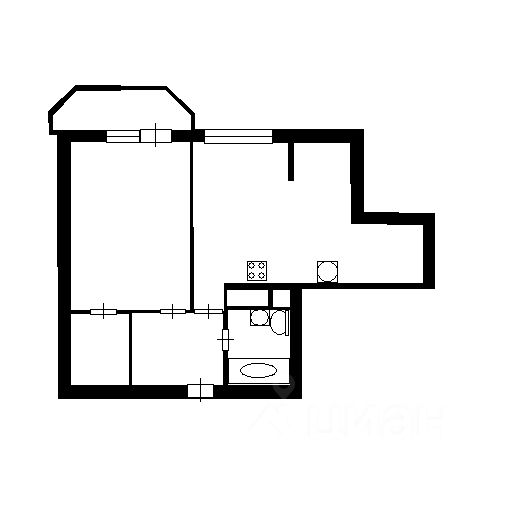 Планировка этой квартиры по данным Циан