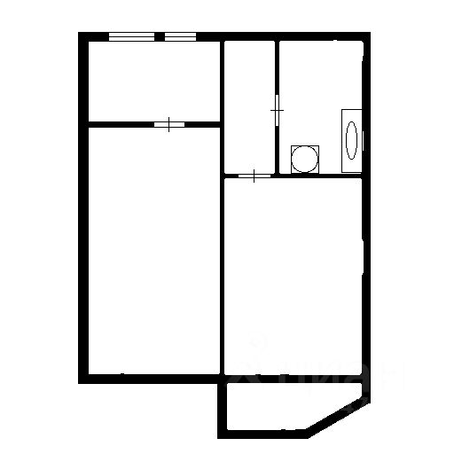 Планировка этой квартиры по данным Циан