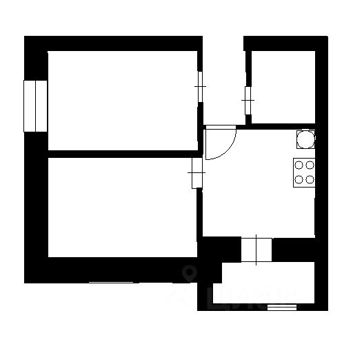 Планировка этой квартиры по данным Циан