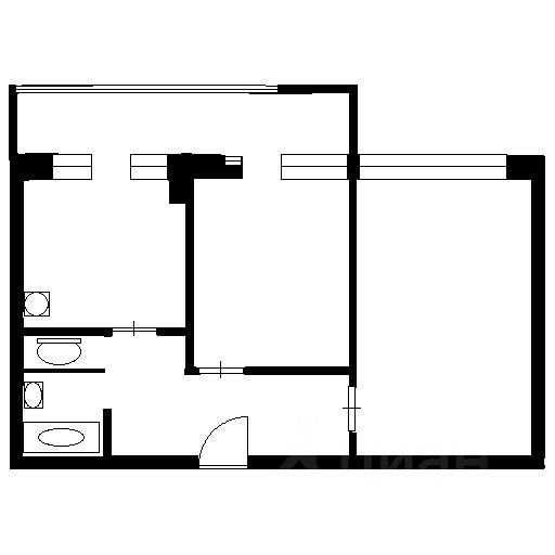 Планировка этой квартиры по данным Циан