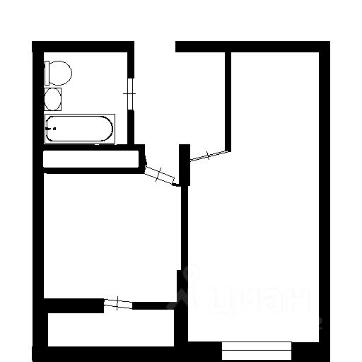 Планировка этой квартиры по данным Циан