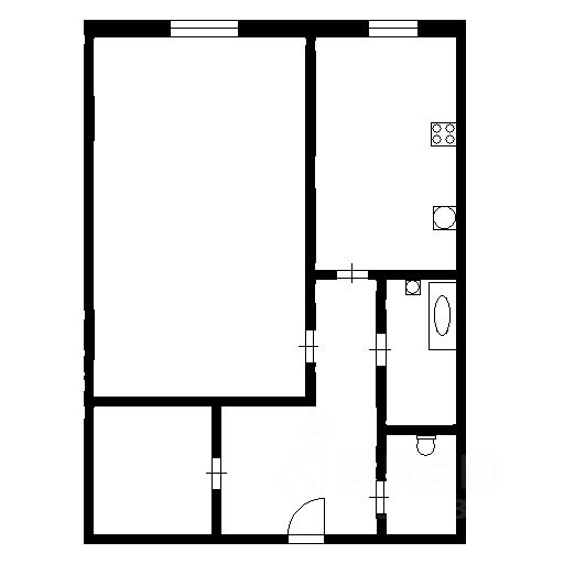 Планировка этой квартиры по данным Циан