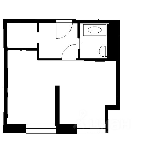 Планировка этой квартиры по данным Циан