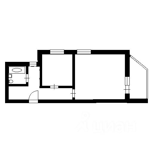 Планировка этой квартиры по данным Циан