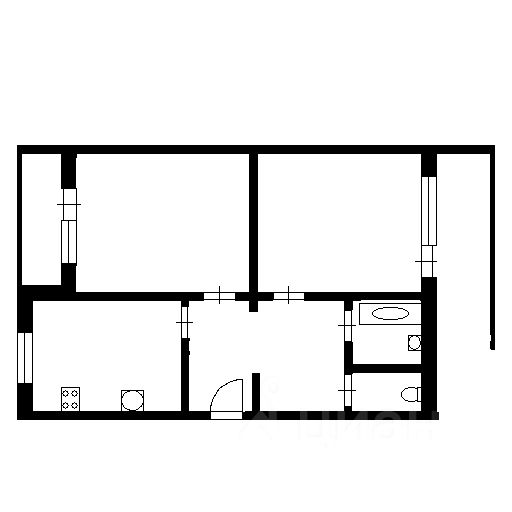 Планировка этой квартиры по данным Циан