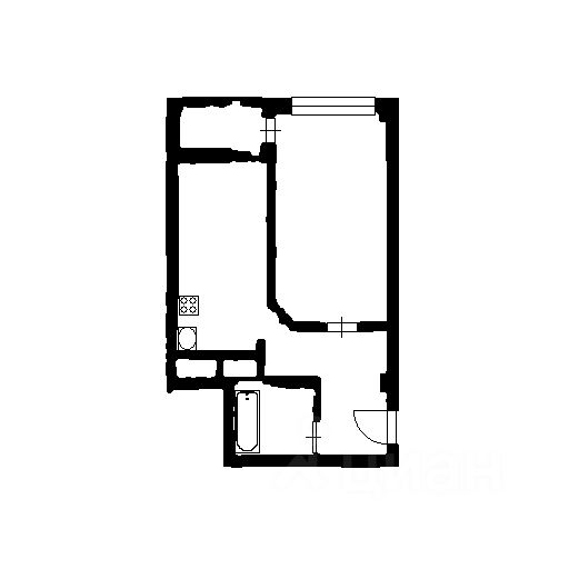 Планировка этой квартиры по данным Циан