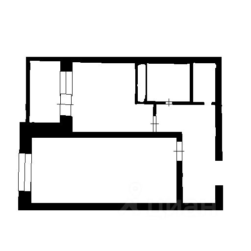 Планировка этой квартиры по данным Циан