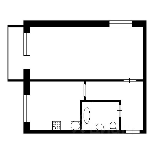 Планировка этой квартиры по данным Циан