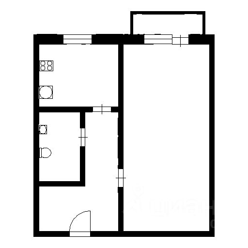 Планировка этой квартиры по данным Циан