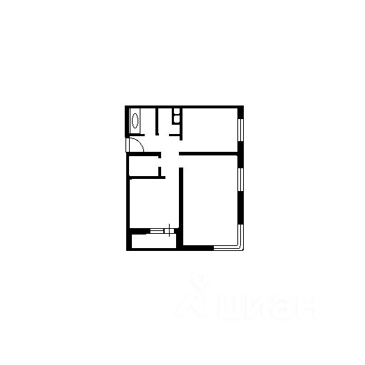 Планировка этой квартиры по данным Циан
