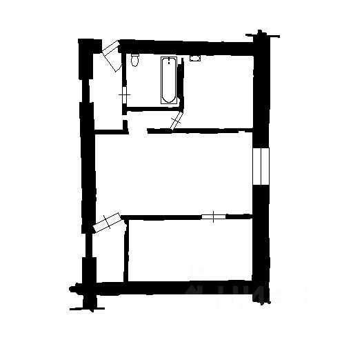 Планировка этой квартиры по данным Циан