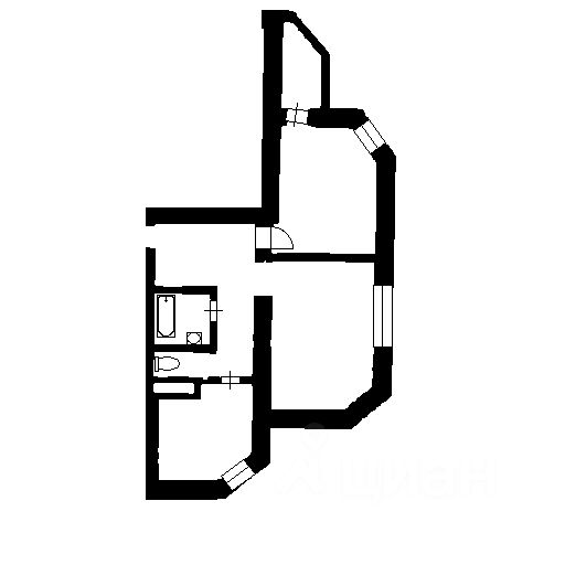 Планировка этой квартиры по данным Циан