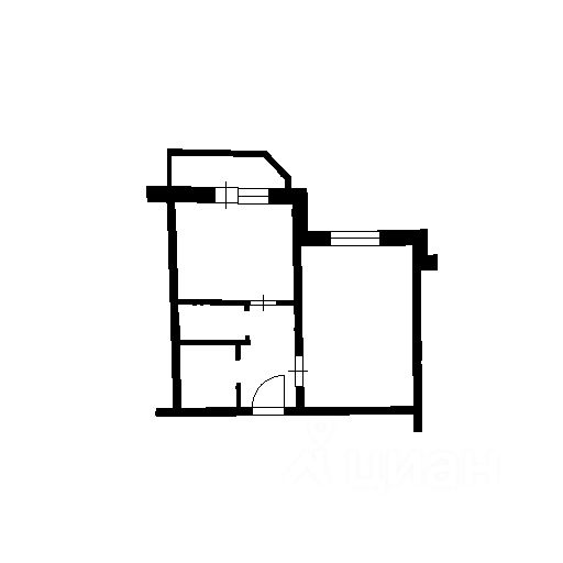 Планировка этой квартиры по данным Циан