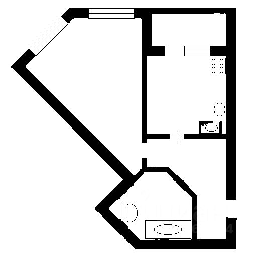 Планировка этой квартиры по данным Циан