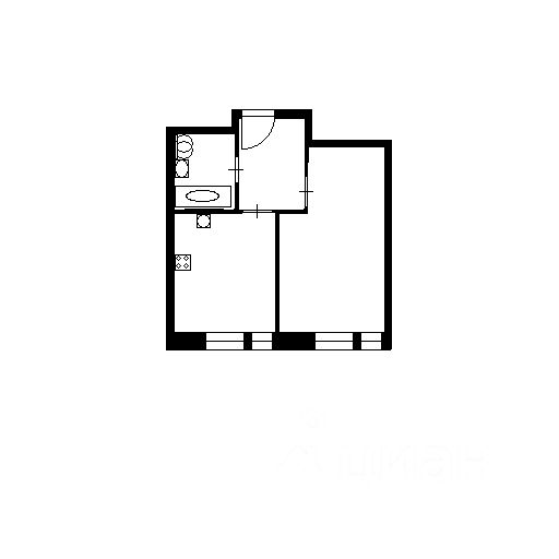 Планировка этой квартиры по данным Циан