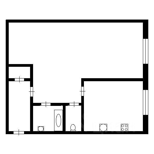 Планировка этой квартиры по данным Циан