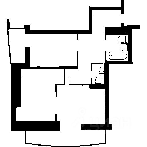 Планировка этой квартиры по данным Циан