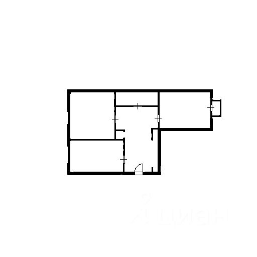 Планировка этой квартиры по данным Циан
