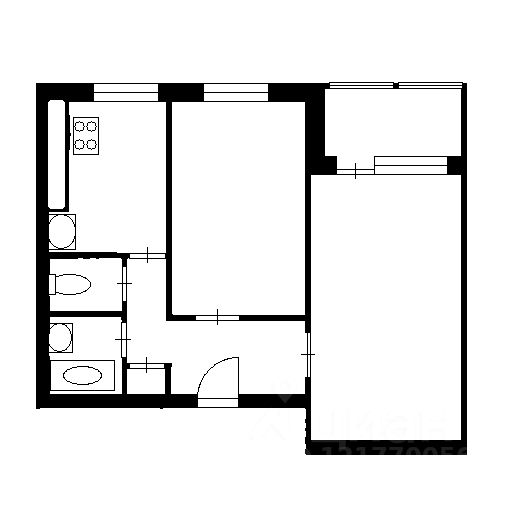 Планировка этой квартиры по данным Циан