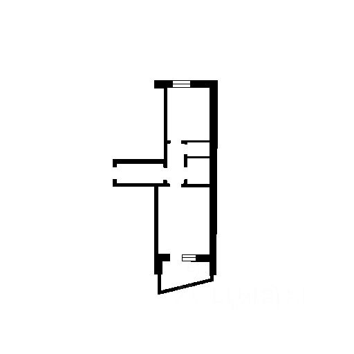 Планировка этой квартиры по данным Циан