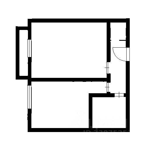 Планировка этой квартиры по данным Циан