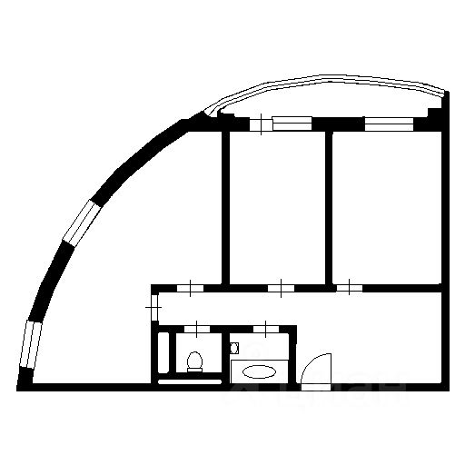 Планировка этой квартиры по данным Циан