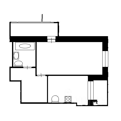Планировка этой квартиры по данным Циан