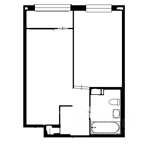 Планировка этой квартиры по данным Циан