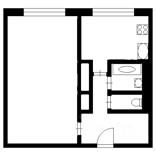 Планировка этой квартиры по данным Циан