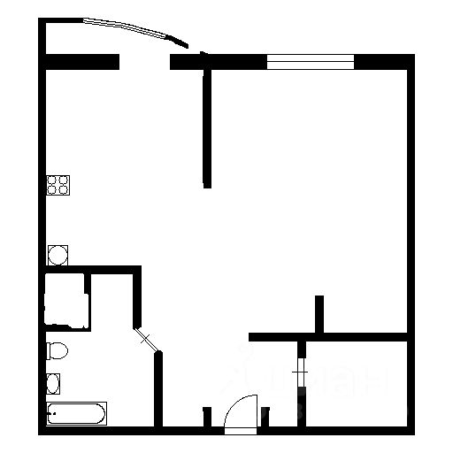 Планировка этой квартиры по данным Циан