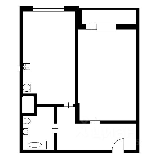 Планировка этой квартиры по данным Циан