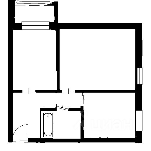 Планировка этой квартиры по данным Циан