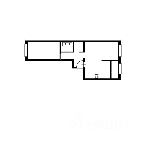 Планировка этой квартиры по данным Циан