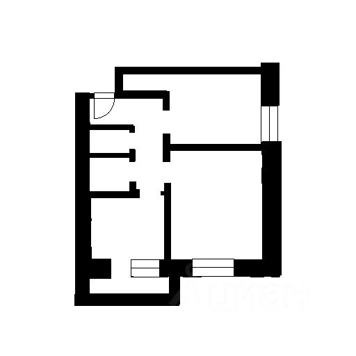 Планировка этой квартиры по данным Циан