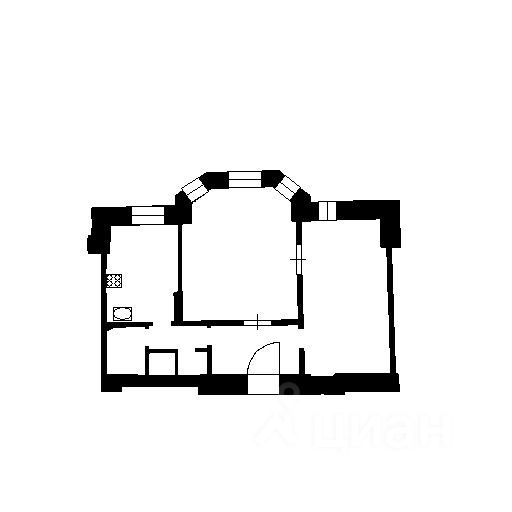 Планировка этой квартиры по данным Циан