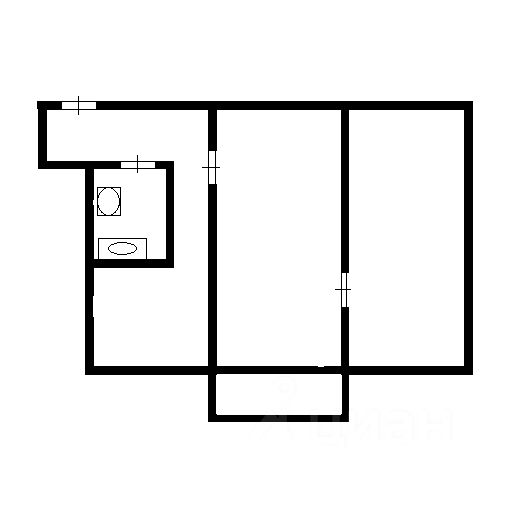 Планировка этой квартиры по данным Циан