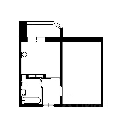Планировка этой квартиры по данным Циан