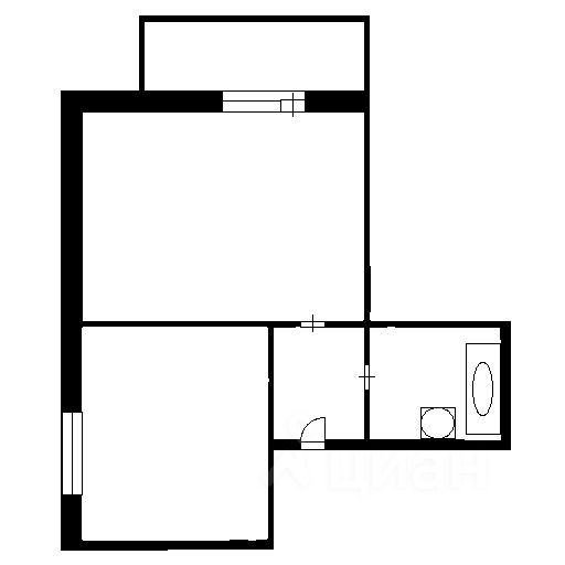 Планировка этой квартиры по данным Циан