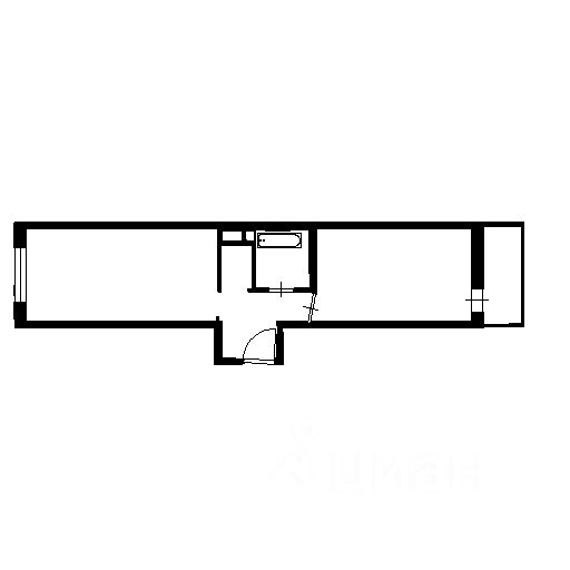 Планировка этой квартиры по данным Циан