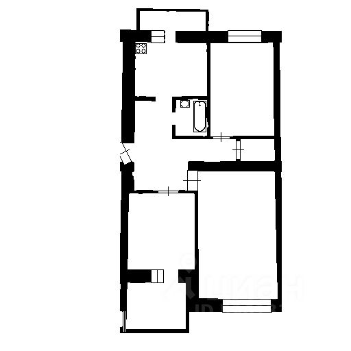 Планировка этой квартиры по данным Циан