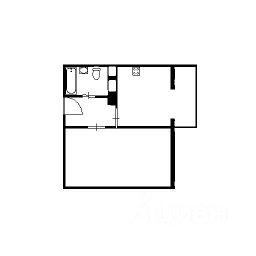 Планировка этой квартиры по данным Циан