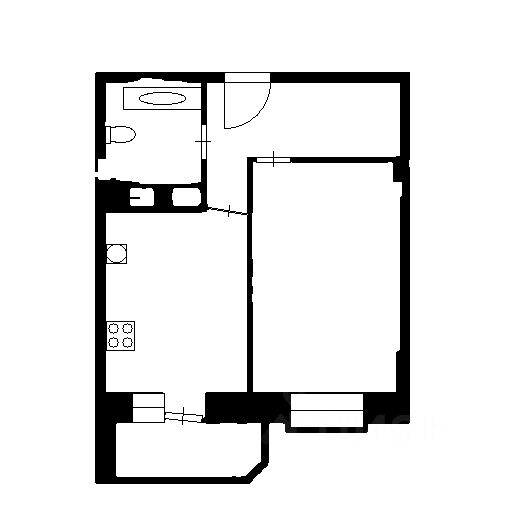 Планировка этой квартиры по данным Циан