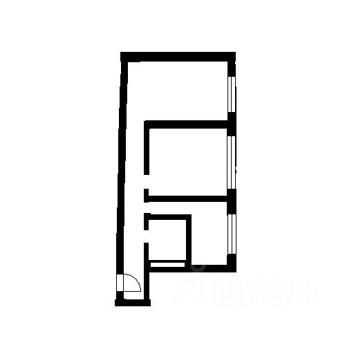 Планировка этой квартиры по данным Циан