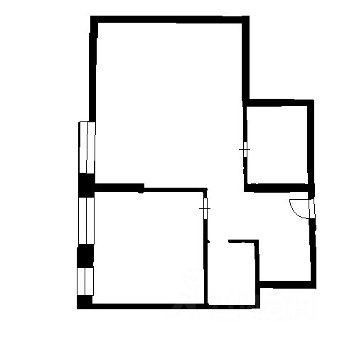 Планировка этой квартиры по данным Циан