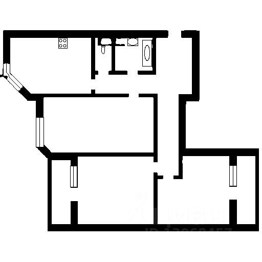 Планировка этой квартиры по данным Циан