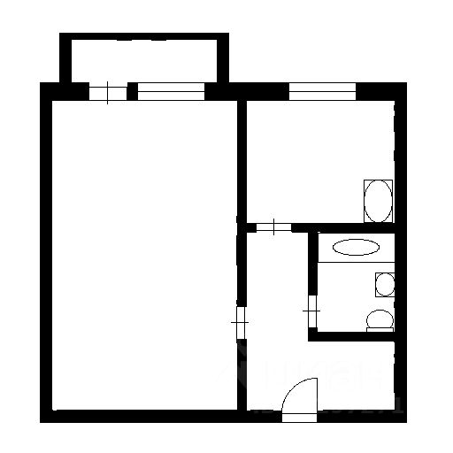 Планировка этой квартиры по данным Циан