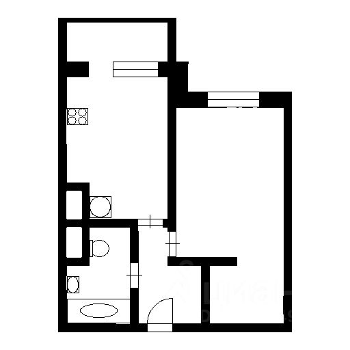 Планировка этой квартиры по данным Циан