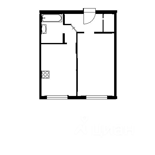 Планировка этой квартиры по данным Циан